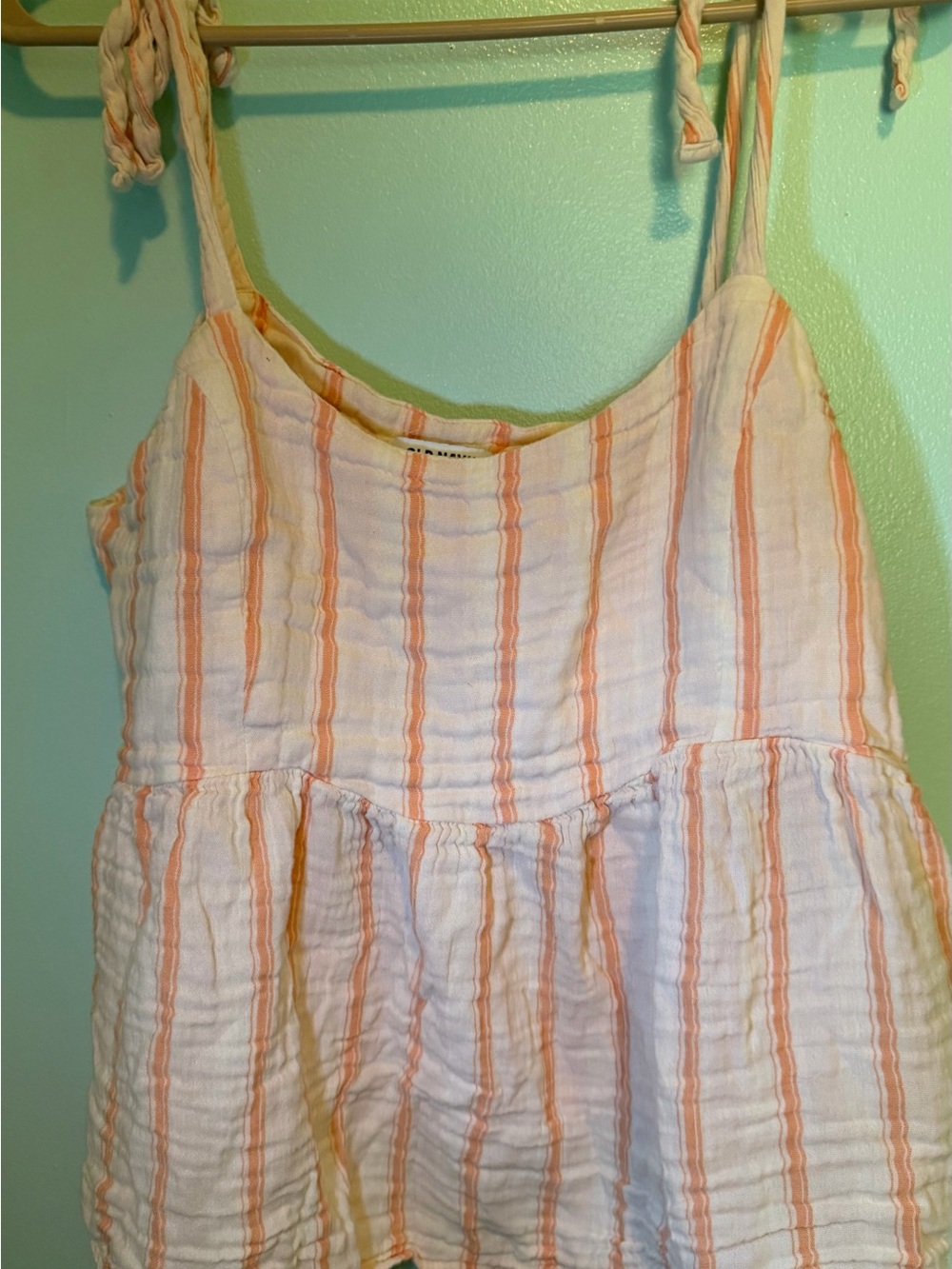 Old Navy Striped Tie-Shoulder babydoll cami swing
